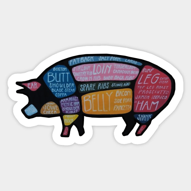 Pork. It's what's for dinner! Sticker by AbrasiveApparel